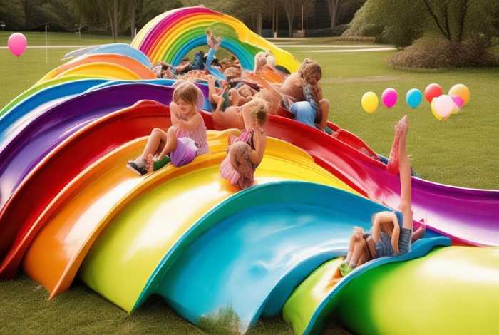 彩虹滑道儿童视频，彩虹滑道儿童能玩吗