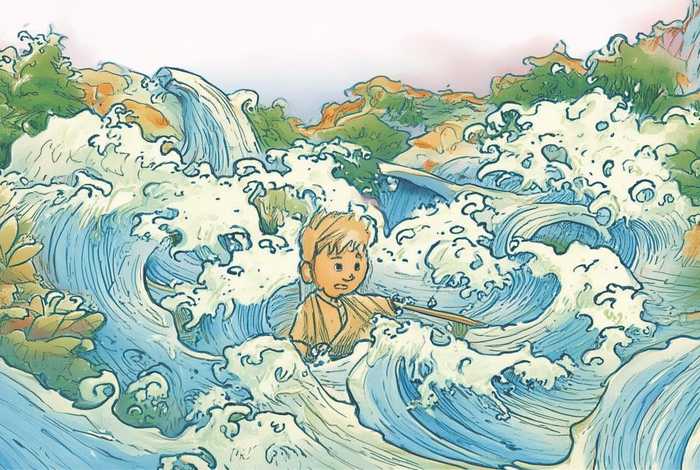 大禹治水儿童画 大禹治水简笔画大全 儿童版