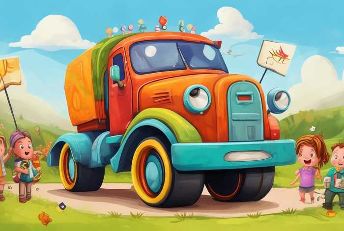 大货车的儿童故事 - 大货车的故事幼儿故事