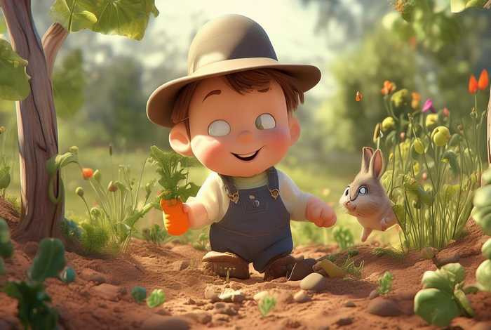 拔胡萝卜儿童故事，拔胡萝卜图片寓言故事
