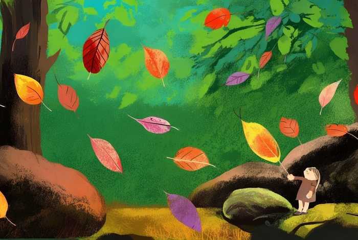 多彩的树叶故事、多彩的树叶课程故事