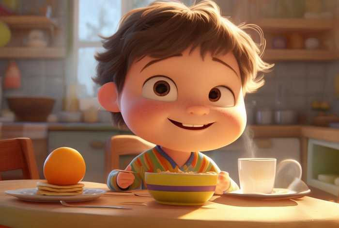 吃早餐的儿童画，吃早餐的儿童画怎么画