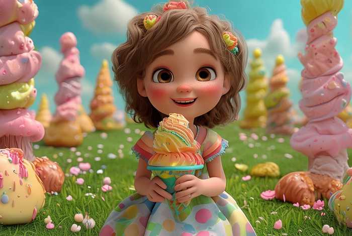 冰淇淋小姑娘绘本故事 冰淇淋小姑娘绘本故事图片