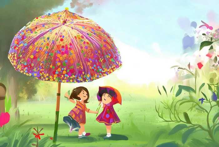 大花伞儿童故事 - 大花伞和小花伞故事教案