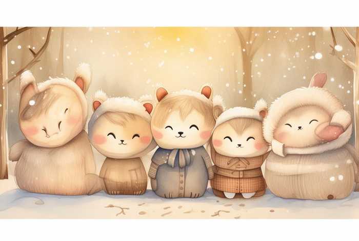 冬眠儿童图画 冬眠动物图片儿童绘画