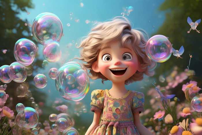 吹泡泡童话故事、吹泡泡的故事图画