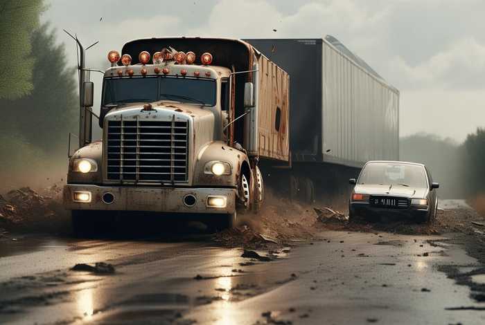 大货车撞车儿童故事 - 大货车撞小汽车模拟视频事故大全