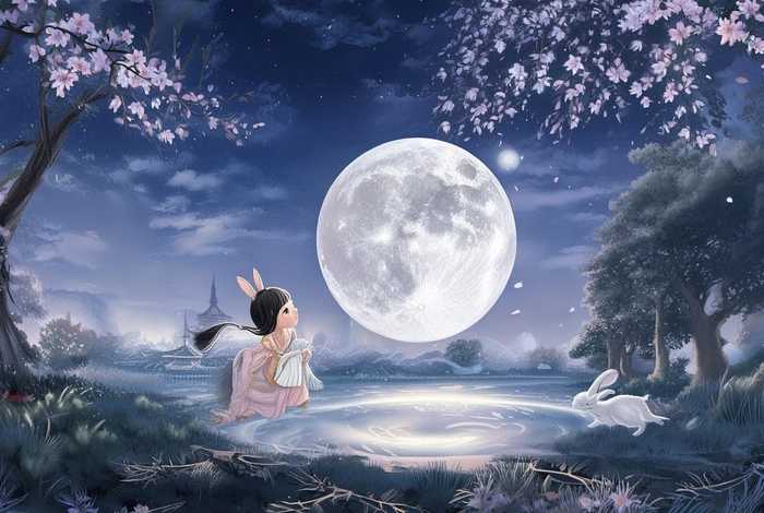 嫦娥玉兔广寒宫的儿童故事（嫦娥玉兔广寒宫国画）