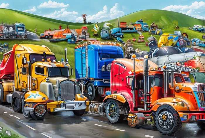 大货车绘本故事、大货车绘本故事图片大全