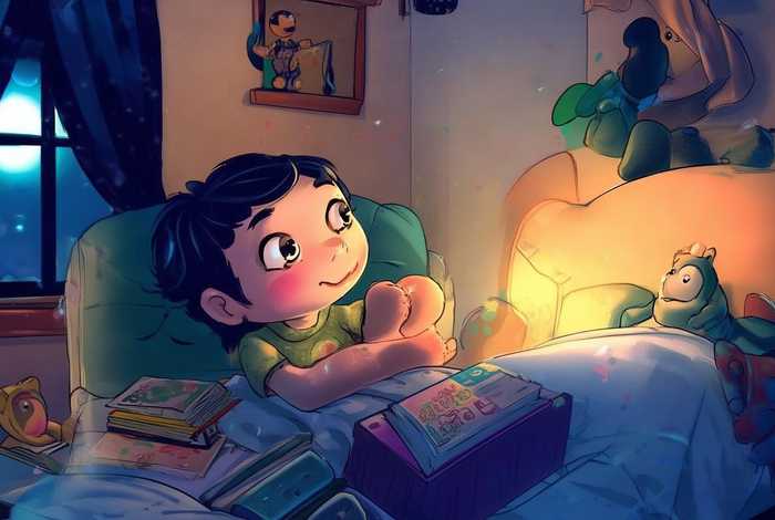 儿童静夜故事、静夜思幼儿故事