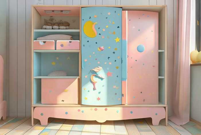 宝宝儿童衣柜 - 小儿童房衣柜