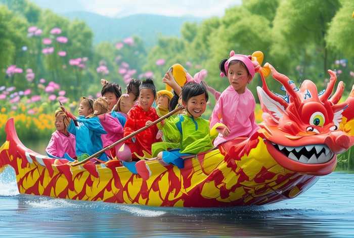 儿童赛龙舟画的简单漂亮；儿童赛龙舟画的简单漂亮怎么画