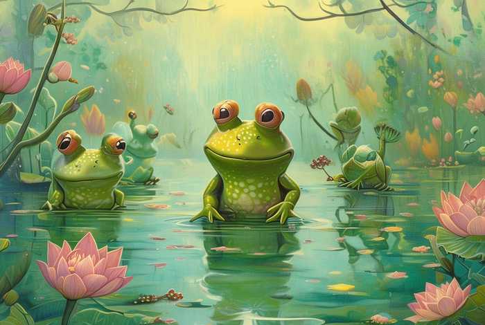 儿童青蛙国画画法 儿童国画青蛙的画法