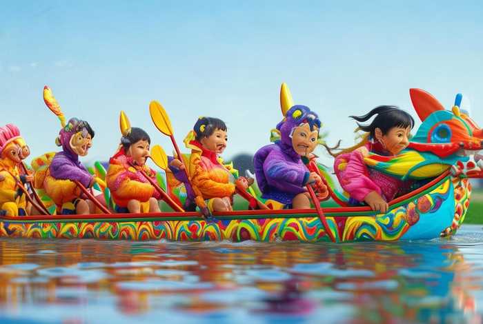 儿童赛龙舟画的简单漂亮 儿童赛龙舟画的简单漂亮又漂亮