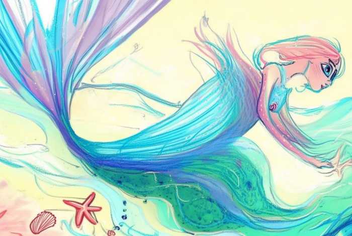 安徒生童话海的女儿儿童画、安徒生童话故《海的女儿》插图简笔画