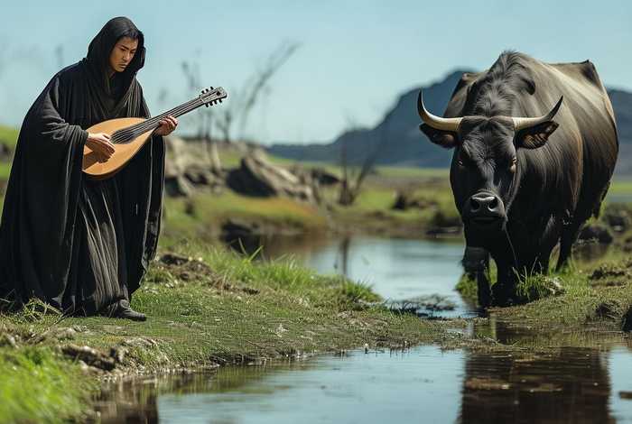 对牛弹琴相同的故事、对牛弹琴相似的成语故事