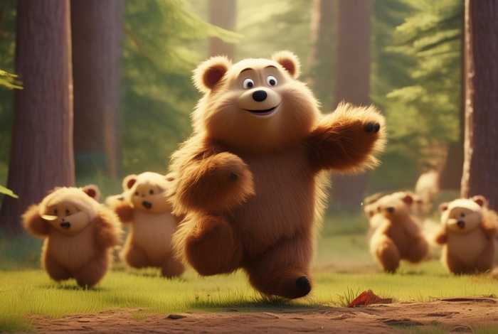 动画故事《小熊追逐小伙伴》（动画故事《小熊追逐小伙伴》图片）