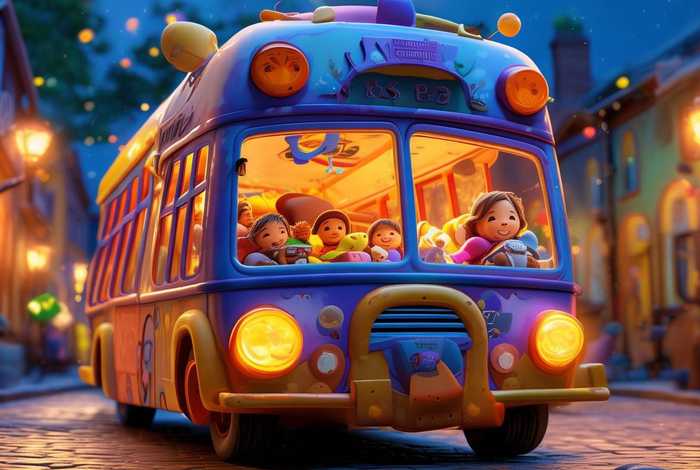 大巴车故事儿童睡前书 大巴车的故事 幼儿睡前