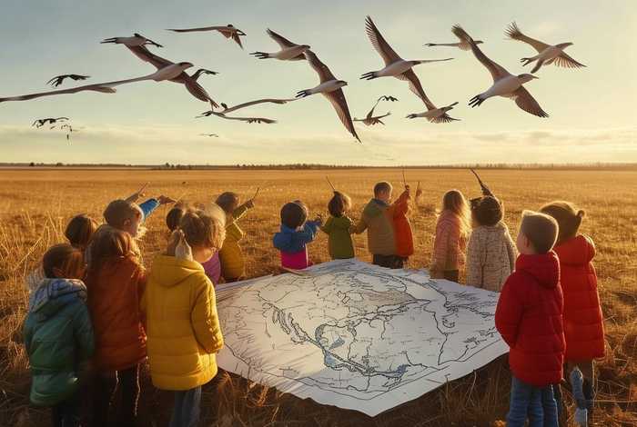 大雁往南飞儿童故事（大雁南飞的幼儿故事）