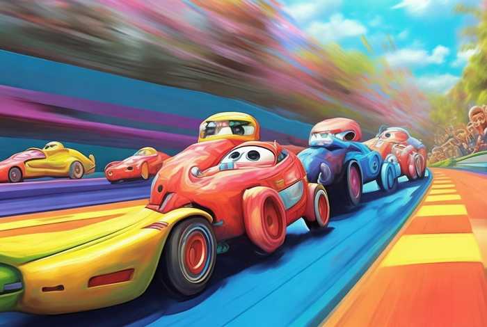 播放儿童赛车；播放儿童赛车动画