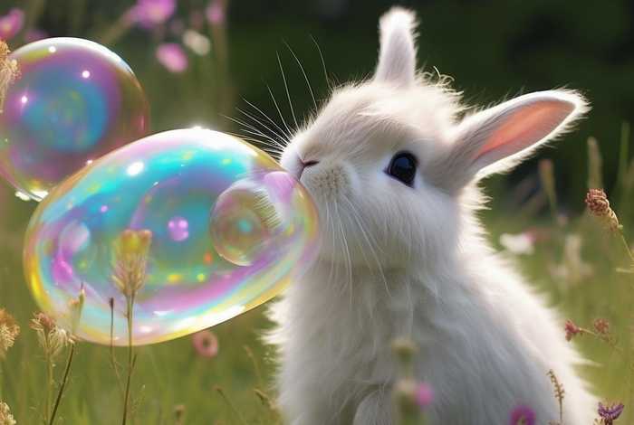 吹泡泡的小兔故事，关于吹泡泡的小故事