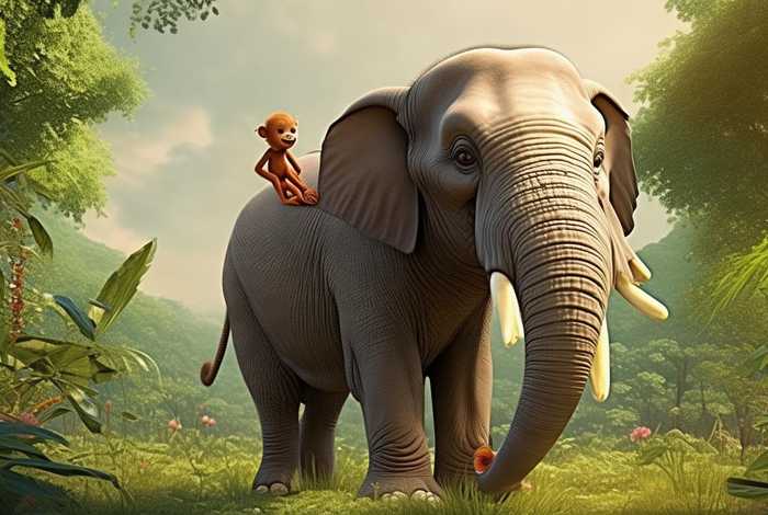 大象和小猴子的故事 大象和小猴子的故事内容
