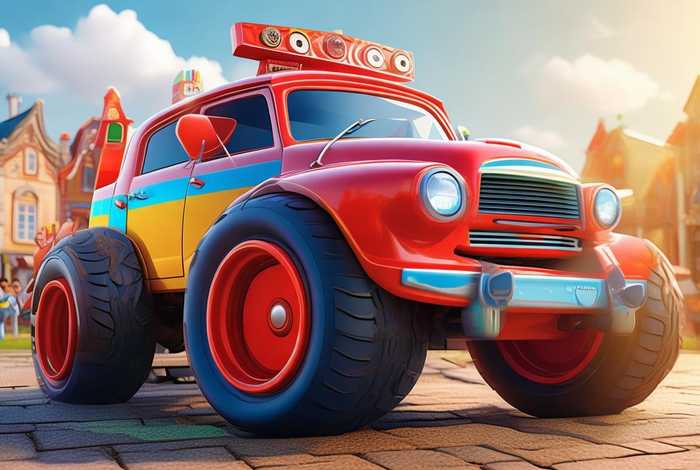 播放儿童动画片 - 播放儿童动画片大轮胎警车