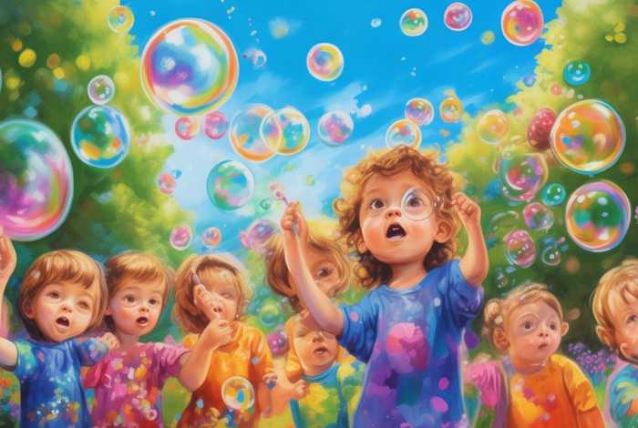 吹泡泡儿童画教案（幼儿绘画吹泡泡教案）