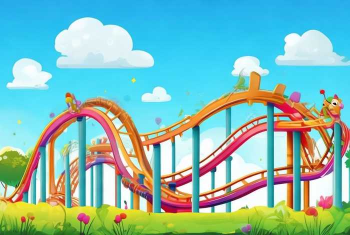 儿童过山车图画 儿童过山车图画简单