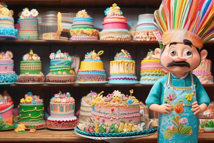 厨师人物儿童画图片（厨师人物造型蛋糕图片）