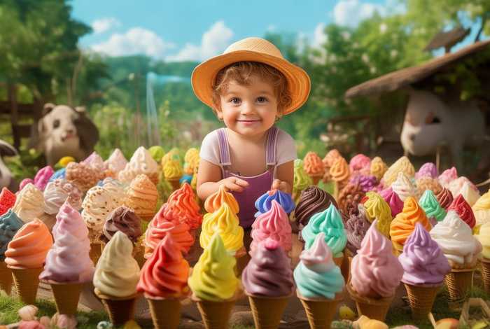 冰激凌农场儿童故事；100个冰激凌的故事