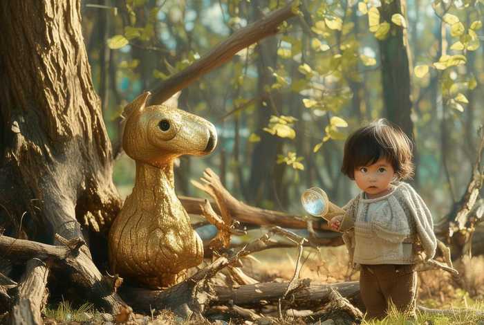 儿童讲故事金斧头银斧头图片、金斧头银斧头的故事100字