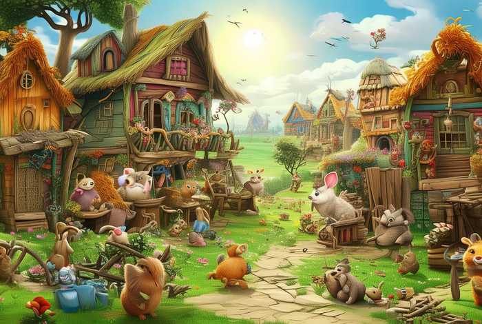 动物新村建构游戏（建构游戏动物新村教案）