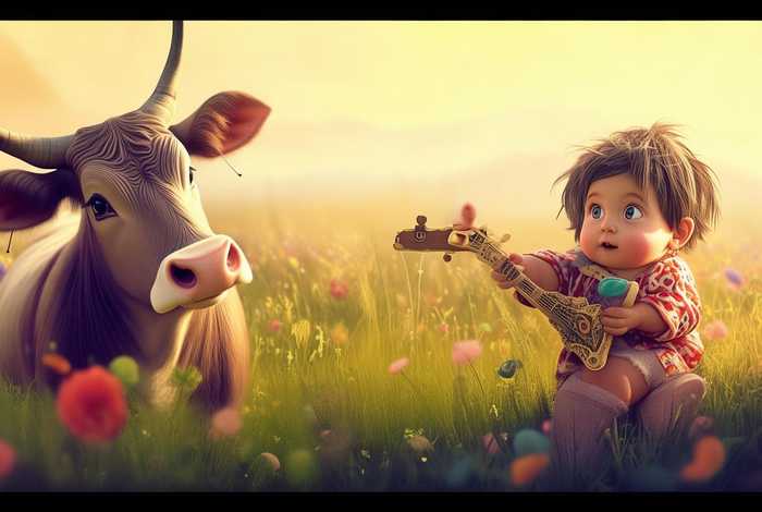 对牛弹琴儿童故事、对牛弹琴幼儿故事