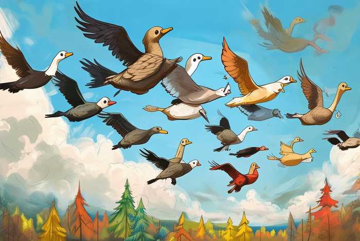 大雁绘本故事 - 大雁的绘本故事