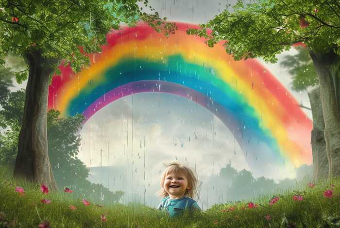 彩虹雨故事插图(彩虹雨的故事绘本) 彩虹雨故事插图(彩虹雨的故事绘本)