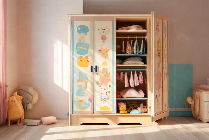 宝宝儿童衣柜 - 小儿童房衣柜