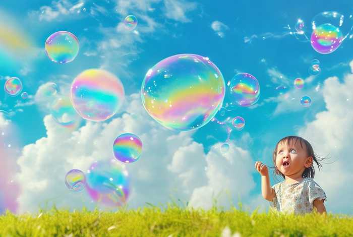 吹泡泡的故事图画 - 吹泡泡的故事图画简单