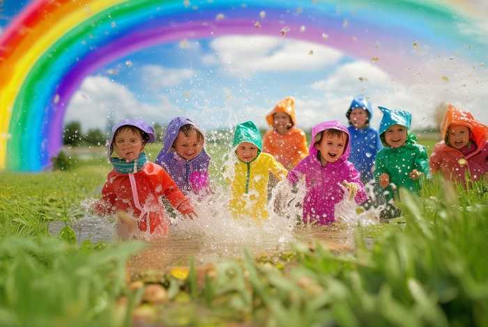 彩虹雨儿童故事 - 彩虹雨的幼儿故事