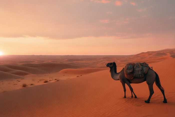 播放沙漠故事片；播放沙漠故事片尾曲