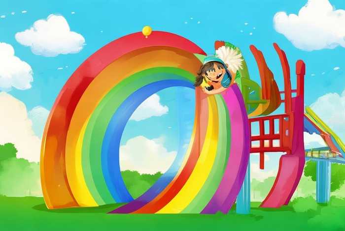 彩虹滑梯故事书；彩虹滑梯故事书封面图片