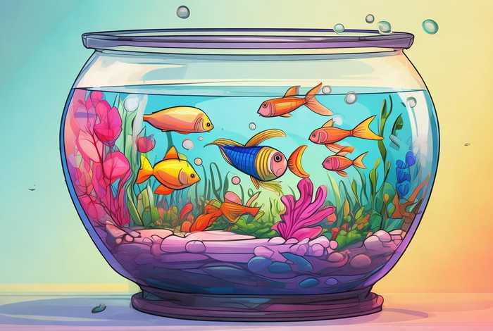 儿童鱼缸简笔画（鱼缸儿童简笔画彩色）