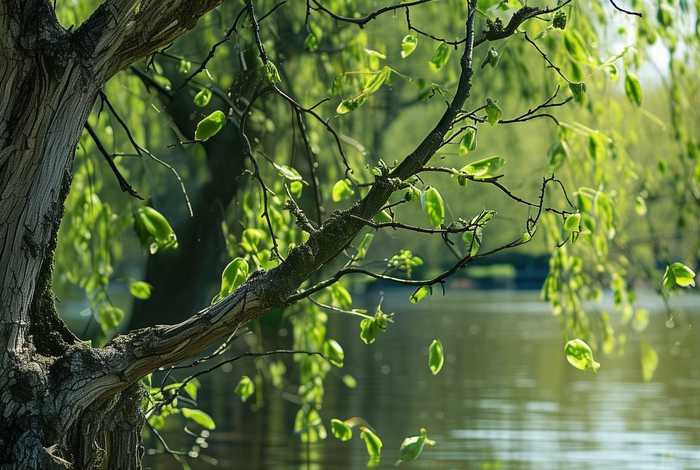 岸边的柳树发出嫩芽长出新叶生物什么特征,岸边的柳树发出嫩芽长出新叶生物什么特征呢 岸边的柳树发出嫩芽长出新叶生物什么特征,岸边的柳树发出嫩芽长出新叶生物什么特征呢