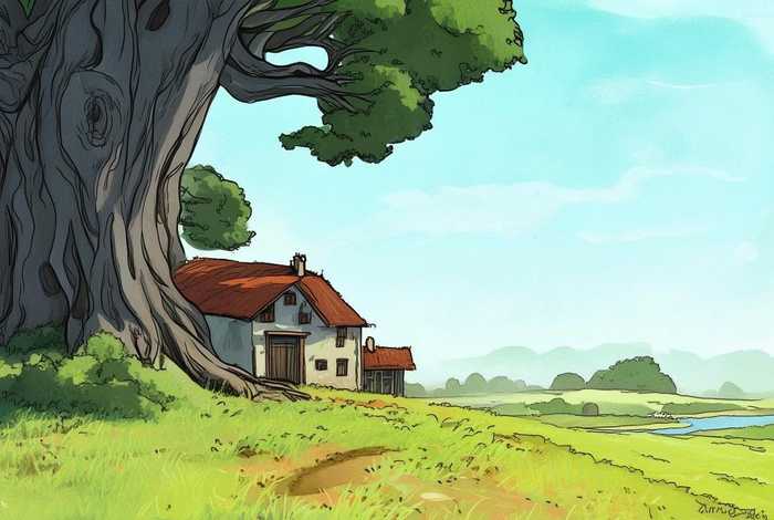 大树房子风景图片 大树房子风景图片简笔画