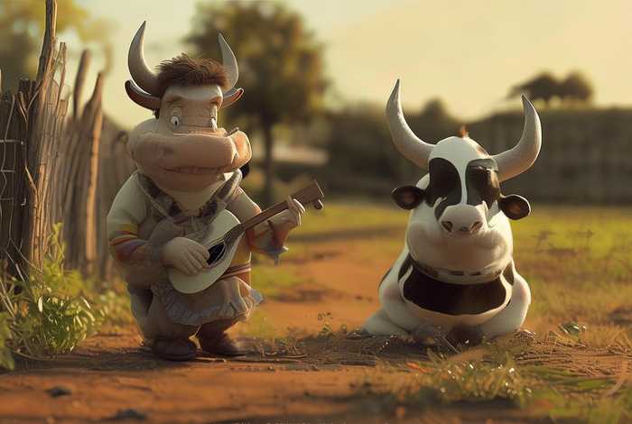 播放对牛弹琴的故事、播放对牛弹琴的故事图片