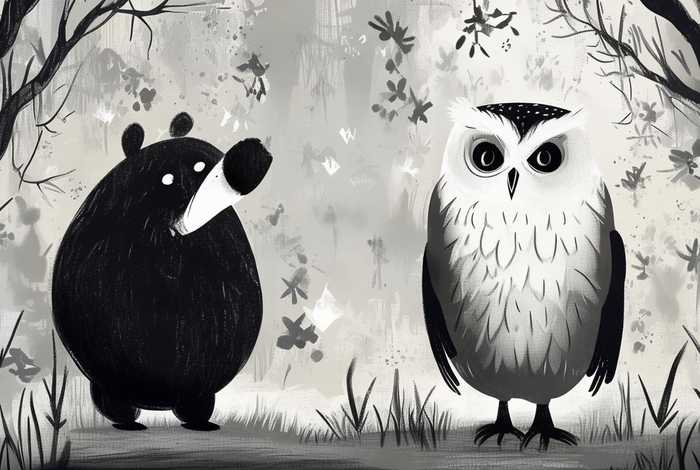 儿童黑与白教育故事、黑与白的故事