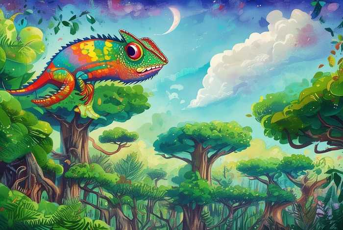 变色龙童绘历险 - 变色龙历险记绘本