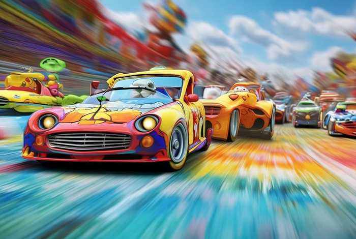 播放儿童赛车；播放儿童赛车动画