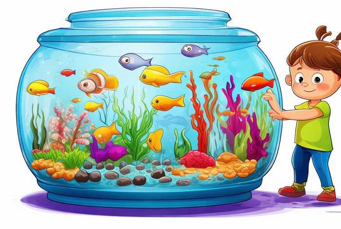 儿童鱼缸简笔画（鱼缸儿童简笔画彩色）