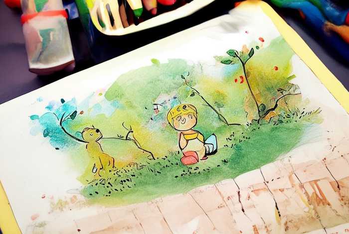 彩笔绘故事；彩铅绘本故事简笔画